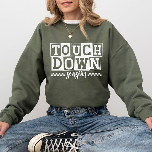 Retro Touchdown Sweatshirt | Game Day Football Fan Gift
