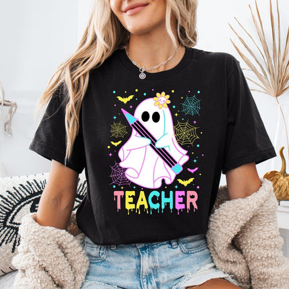 Ghost Teacher Sweatshirt – Pastel Halloween Pullover