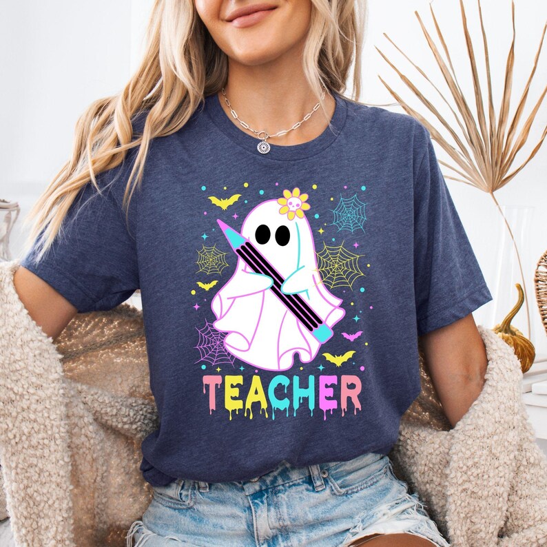 Ghost Teacher Sweatshirt – Pastel Halloween Pullover