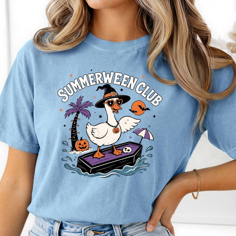 Summerween Club Shirt | Funny Goose Halloween T-Shirt