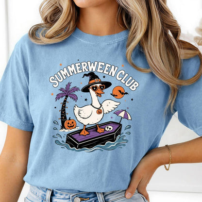 Summerween Club Shirt | Funny Goose Halloween T-Shirt