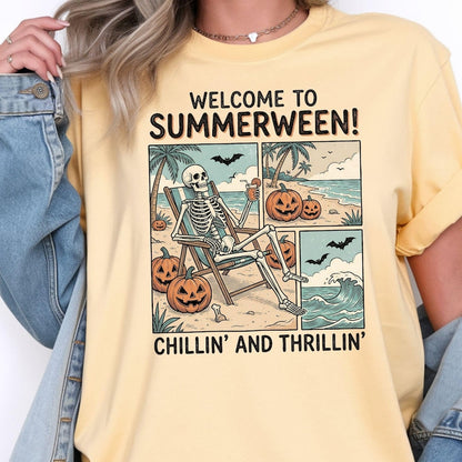 Summerween Shirt – Skeleton Beach Vibes Tee