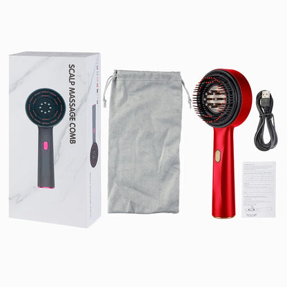 Electric Scalp Massage Comb with Red Light & Vibration for Hair Growth