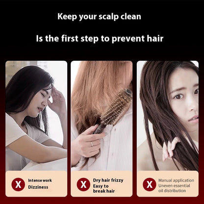 Electric Scalp Massage Comb with Red Light & Vibration for Hair Growth