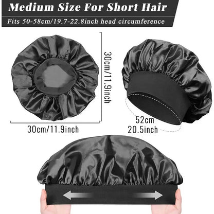 Satin Sleep Bonnet – Silk-Lined Hair Cap for All Hair Types